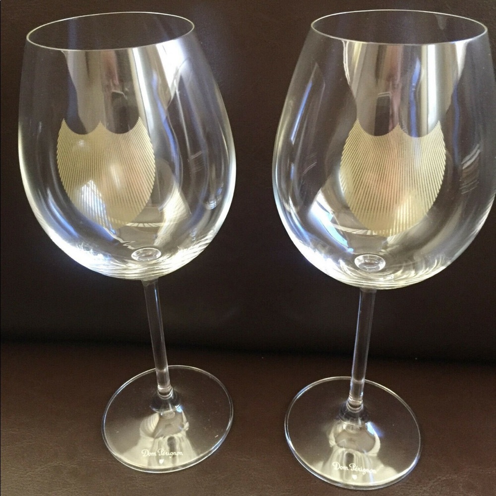 2 Official Dom Perignon Glasses, beautiful, cheers